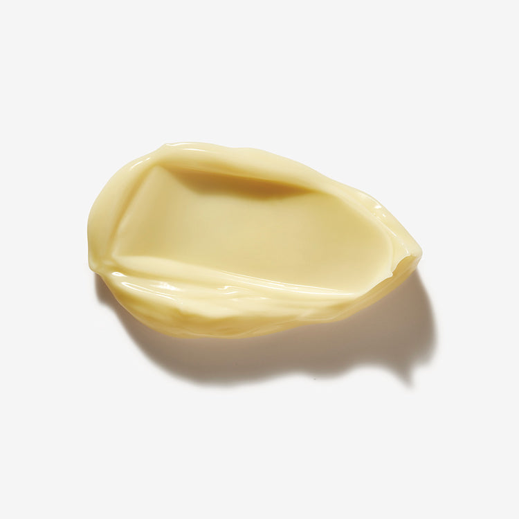 A thick, smooth, pale yellow CREME Swatch