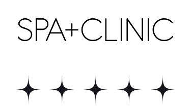 Logo badge for All Saint Clinic's Testimonial feature in SPA+CLINIC medical magazine